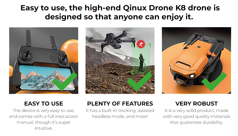 Qinux Drone K8 Review